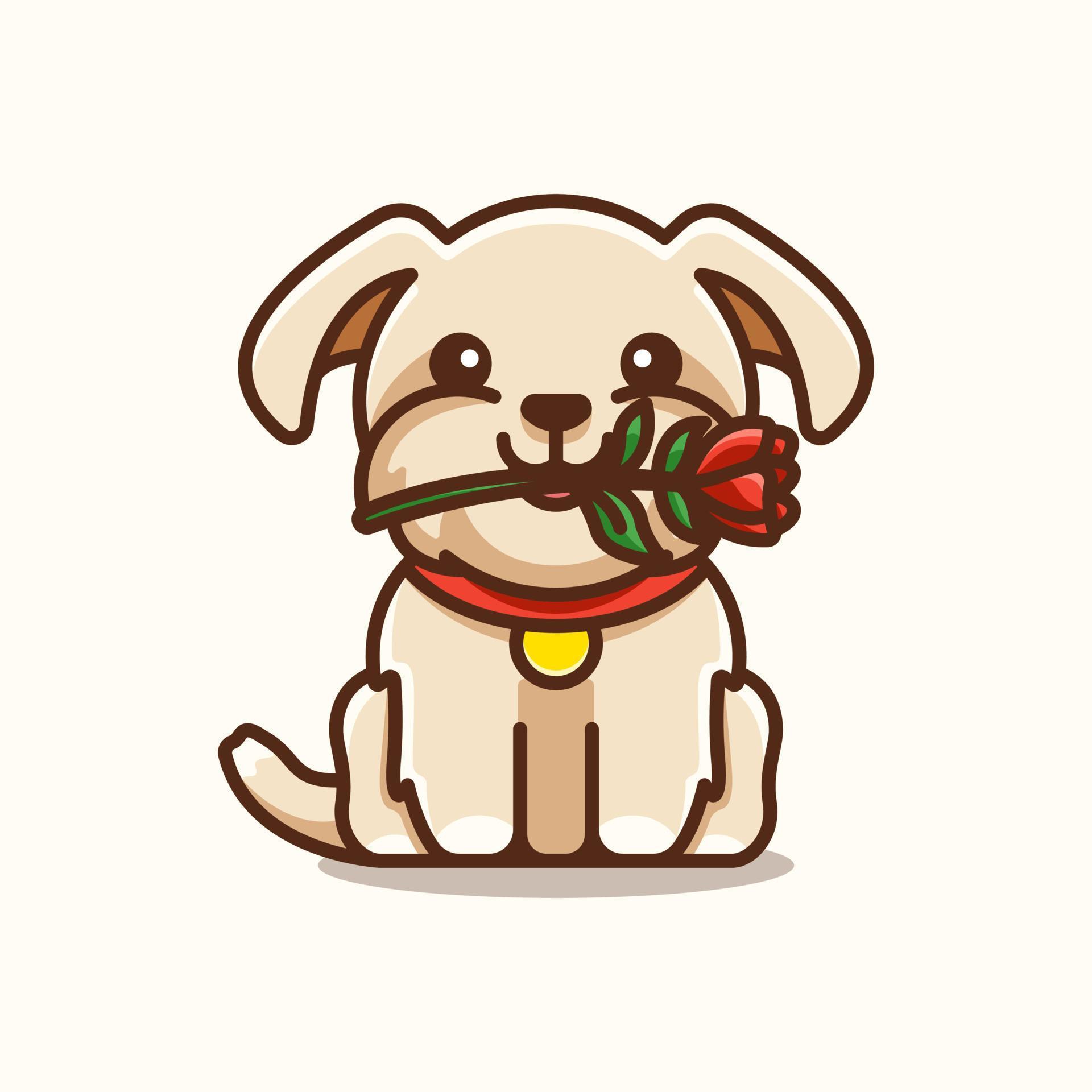 Perrito con flores